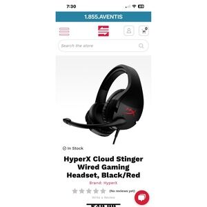 HyperX Cloud Stinger Black Headband Gaming Headset for‎ PC and PS4